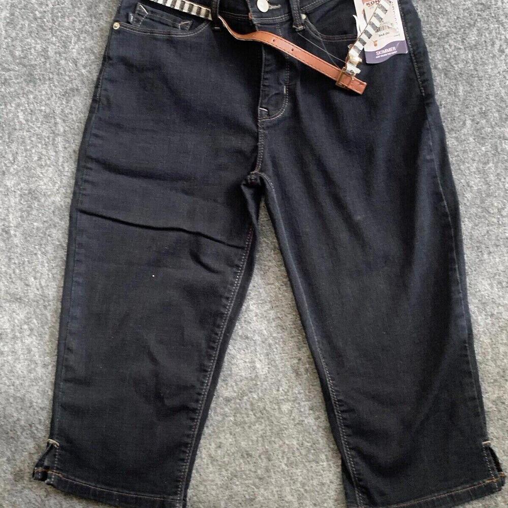 Lee Modern Series Women's Size 6M Capris Dark Blue Jeans Midrise Fit